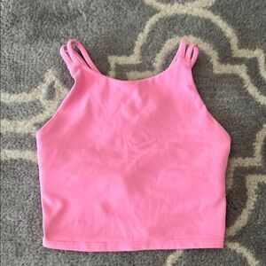 Pink Sleeveless Crop Top